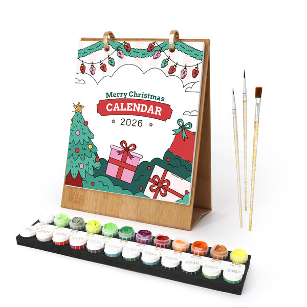 Paint by Numbers：2026 Desk Calendar X