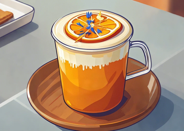 Paint by Numbers：Orange Glow Whispers A Warm Drink Exuding Citrus Aroma Painting Kit