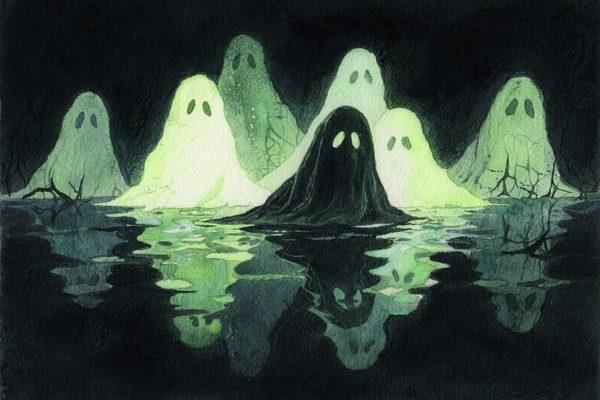 Paint by Numbers Glowing Lake Ghost