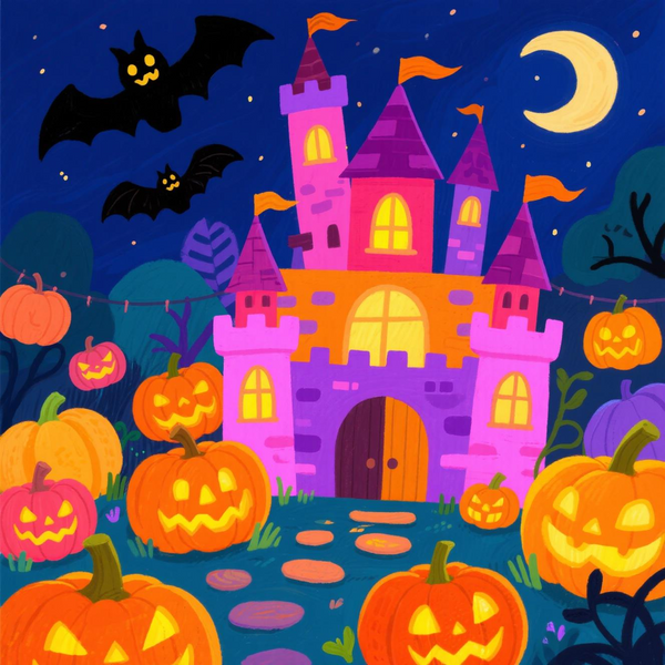 Paint by Numbers: Halloween Castle