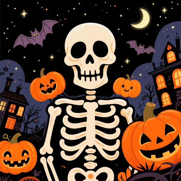 Paint by Numbers: Paint by Numbers Halloween Skull