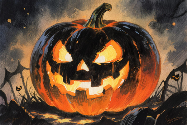 Paint by Numbers: Jack-o'-Lantern