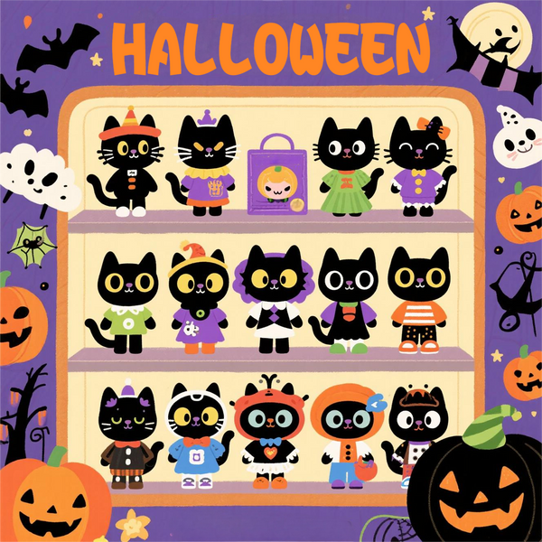 Paint by Numbers: Tiny Black Cat Plushie