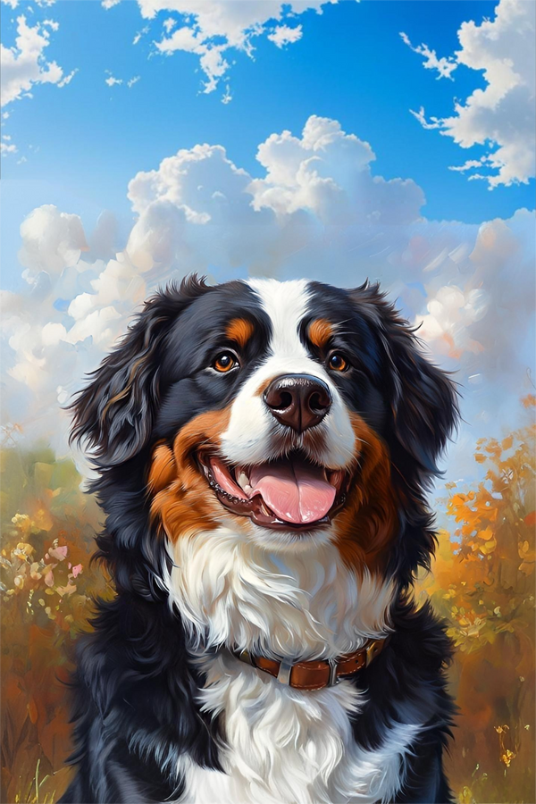 Paint by Numbers：Smiling Bernese Buddy