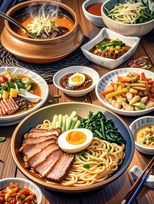 Paint by Numbers：Painting Korean Flavors Collection with Color Taste Trail of Diverse Asian Delights DIY Kit