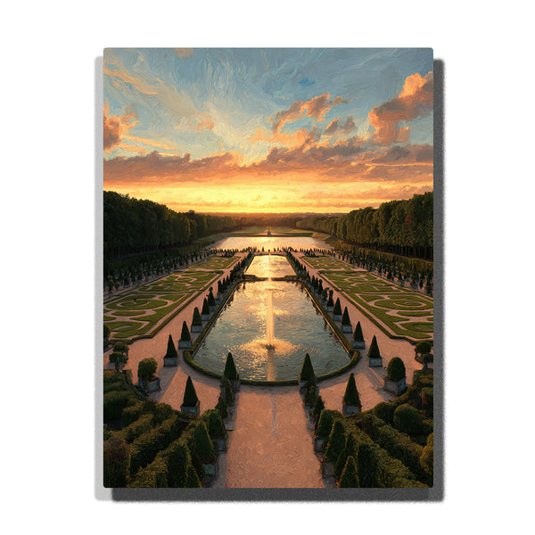 Versailles Gardens Sunset Paint by Numbers | France Palace View Art Kit | PaintEasy