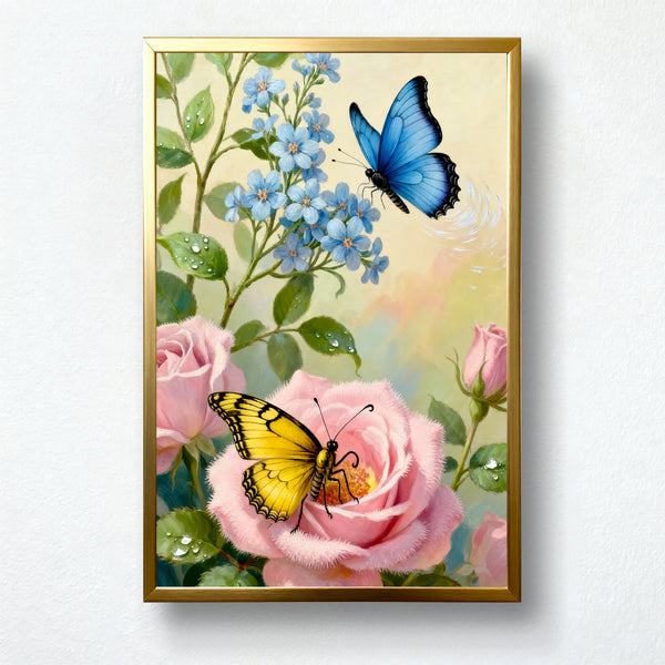 Pastel Garden Butterflies Paint by Numbers Kit | PaintEasy