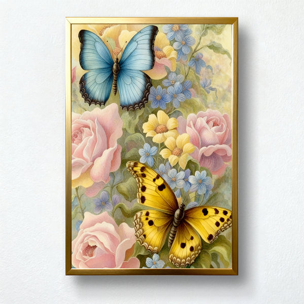 Pastel Garden Wings Paint by Numbers Kit | PaintEasy