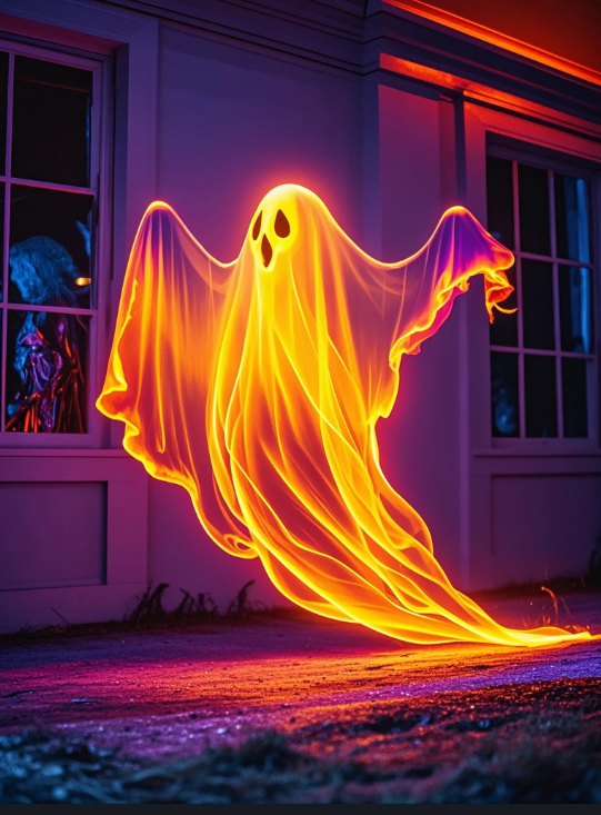 Paint by Numbers：Phantom Light A Burningly Luminous Ghost Appearing in the Shadows of the Night Painting Kit