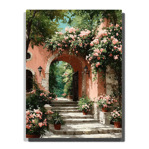 Pink Garden Archway – Mother’s Day Paint by Numbers Kit
