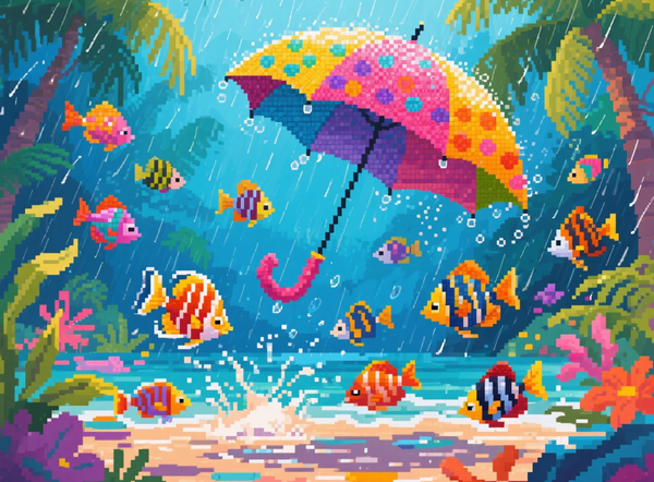 Diamond Painting - Pixelated Paradise Rain