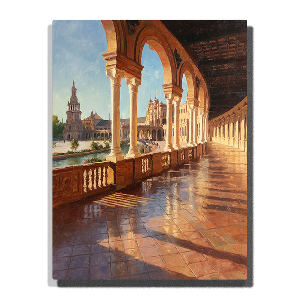 Plaza de España Serenity – Seville Spain Paint by Numbers Kit | PaintEasy