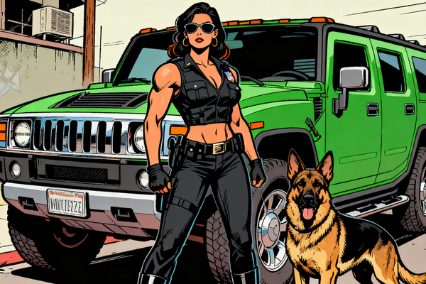 Paint by Numbers: Police Duo by Hummer