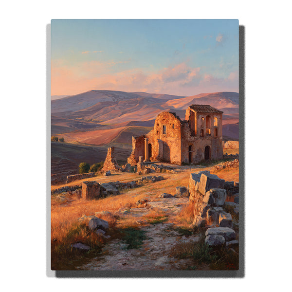 Ancient Ruins Sunset – Pompeii Italy Paint by Numbers Kit | PaintEasy
