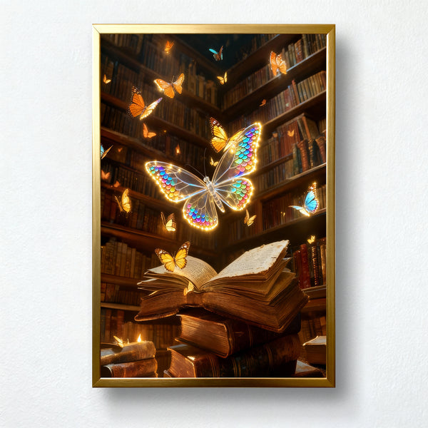 Rainbow Spell Butterfly Library Paint by Numbers Kit | PaintEasy