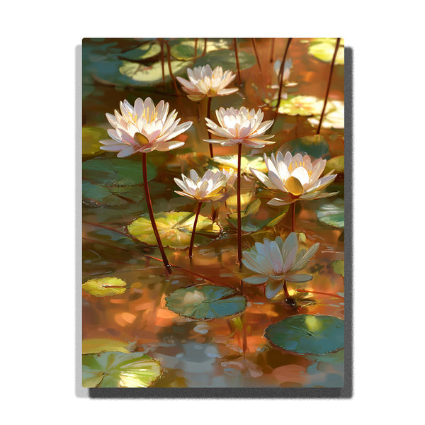 Sunlit Lotus Glow Paint by Numbers | Paint Easy