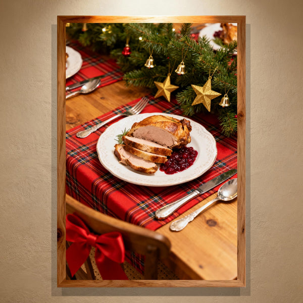 Paint by Numbers：Red Charm Cuisine Christmas Home Flavor