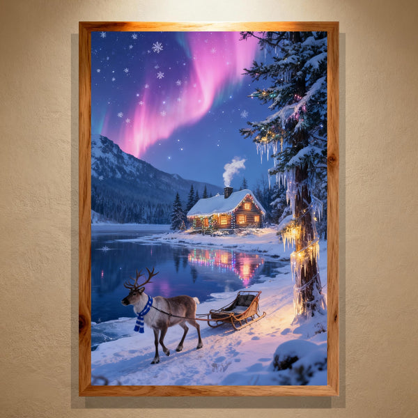 Paint by Numbers：Reindeer in the Snow