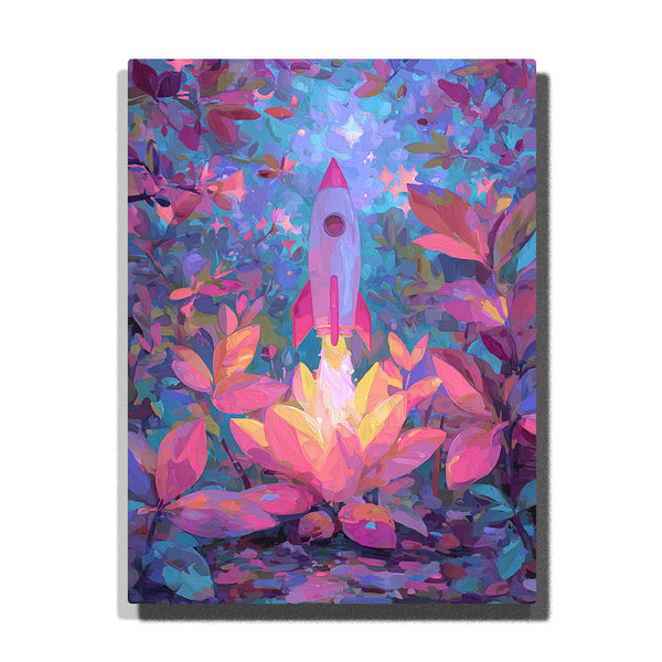 Rocket Garden Paint by Numbers | Kids Space & Garden Adventure Art Kit | PaintEasy