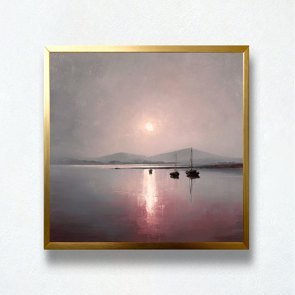 Rose Mist Horizon Sailboats Paint by Numbers | PaintEasy