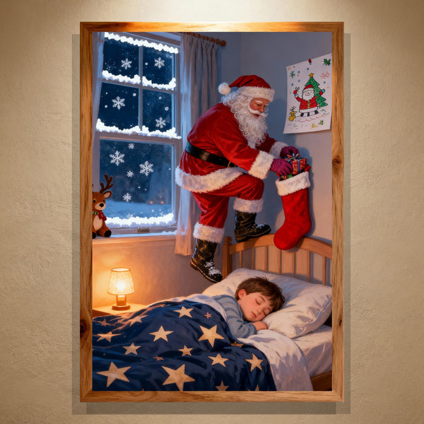 Paint by Numbers：Santa Claus Delivering Gifts