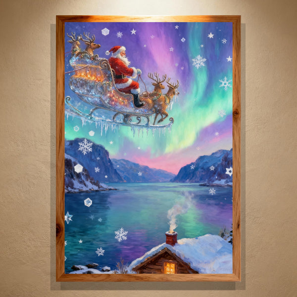 Paint by Numbers：Santa Claus Riding a Sleigh