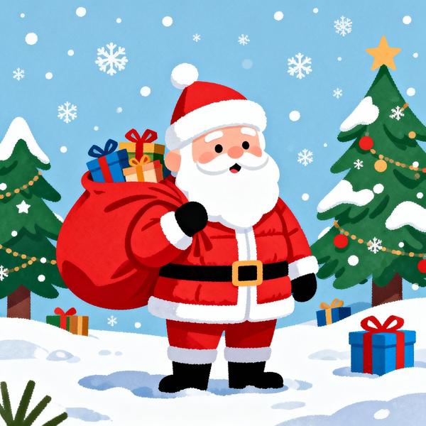 Paint by Numbers: Santa is ready to go