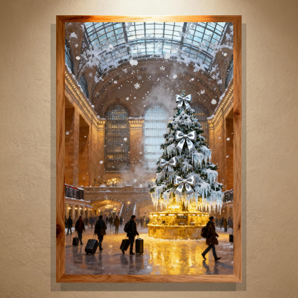 Paint by Numbers：Snow - covered Christmas Tree