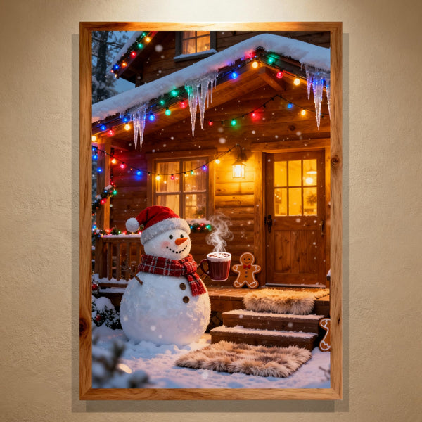 Paint by Numbers：Snowman’s Christmas Cabin