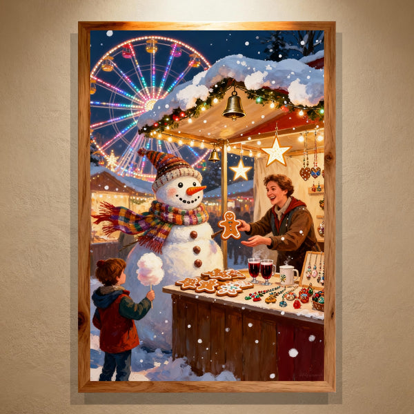 Paint by Numbers：Snowman’s Christmas Market