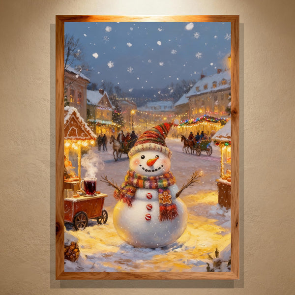 Paint by Numbers：Snowman at the Christmas Market