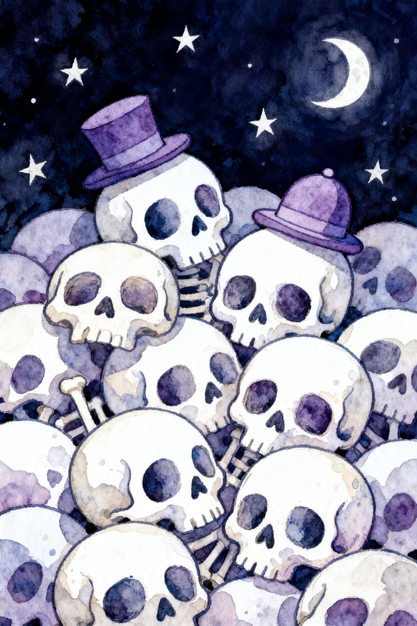 Paint by Numbers：Starlit Skull Party