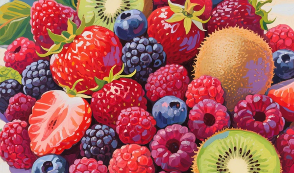Paint by Numbers：Sunny Fruit Essence Rich Flavors and Vitality from a Variety of Fruits Painting Kit