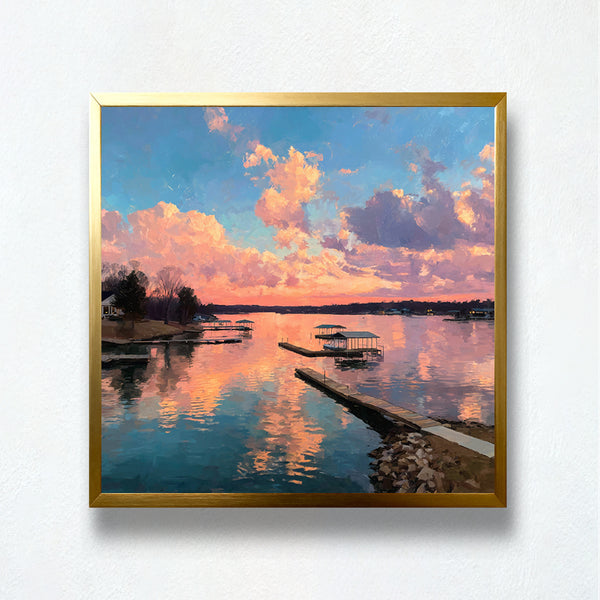 Sunset Dock Reflections Paint by Numbers Kit | PaintEasy