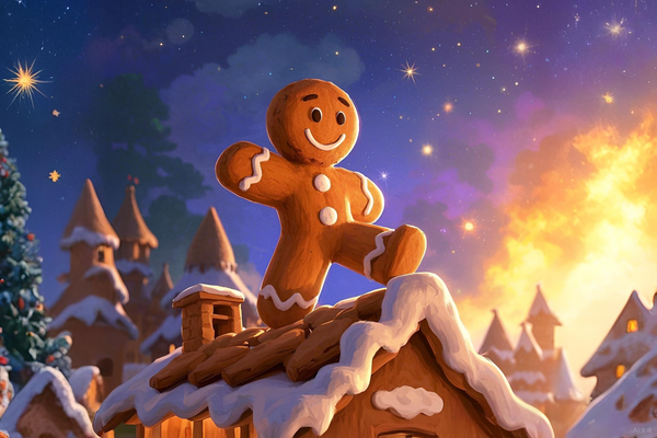 Paint by Numbers：Sweet Fairytale Painting the Gingerbread Man and His Fantastical Gingerbread House World with Color DIY Art Kit