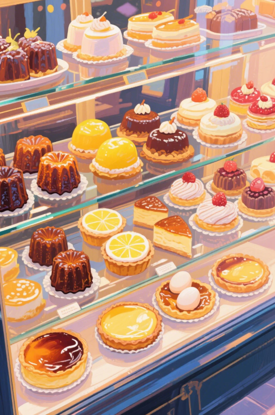 Paint by Numbers：Sweet Temptation Exquisite Delights in the Showcase DIY Paint by Numbers Kit