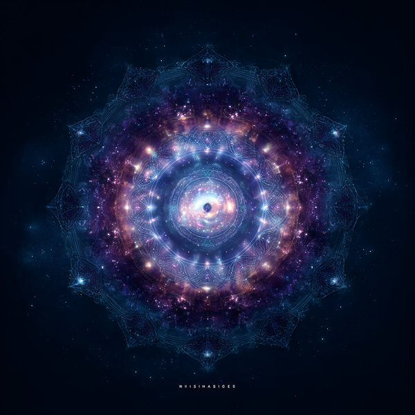 The Awakening Gate Mandala Paint by Numbers | Galaxy Nebula Cosmic Mindfulness Art