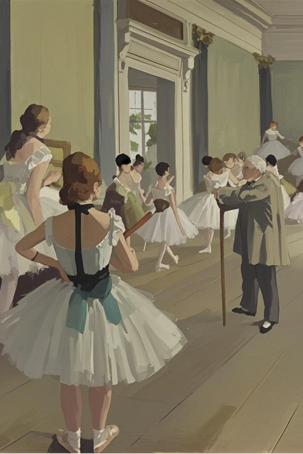 Paint by Numbers：The Ballet Class_Edgar Degas1874