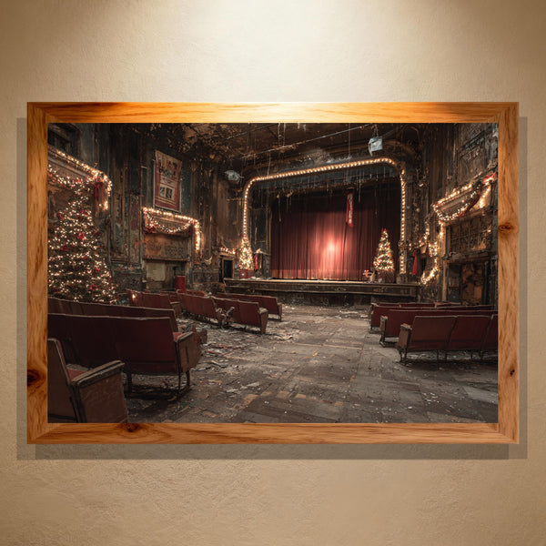 The Final Curtain Paint by Numbers | Abandoned Theater Christmas Lights | Post-Apocalypse Series | PaintEasy