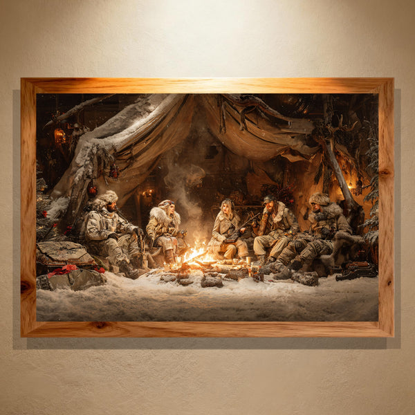 The Last Campfire Paint by Numbers | Post-Apocalyptic Winter Survival Scene | PaintEasy