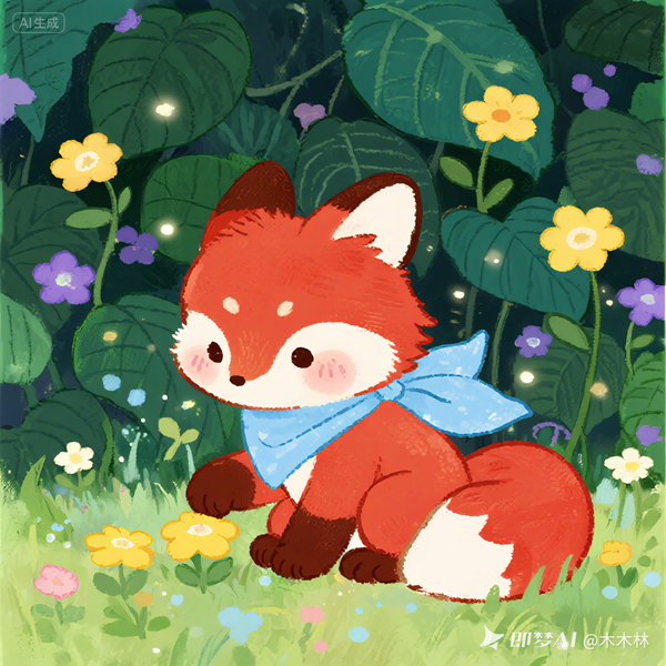 Paint by Numbers: The Little Fox with the Blue Scarf