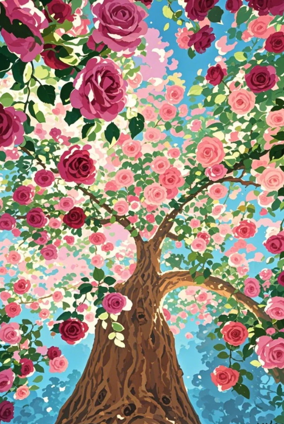 Diamond Painting - Under the Rose Tree