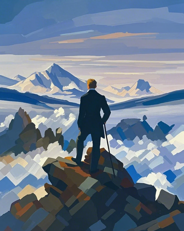 Paint by Numbers：Wanderer above the Sea of FogCaspar | Paint Easy | 1818