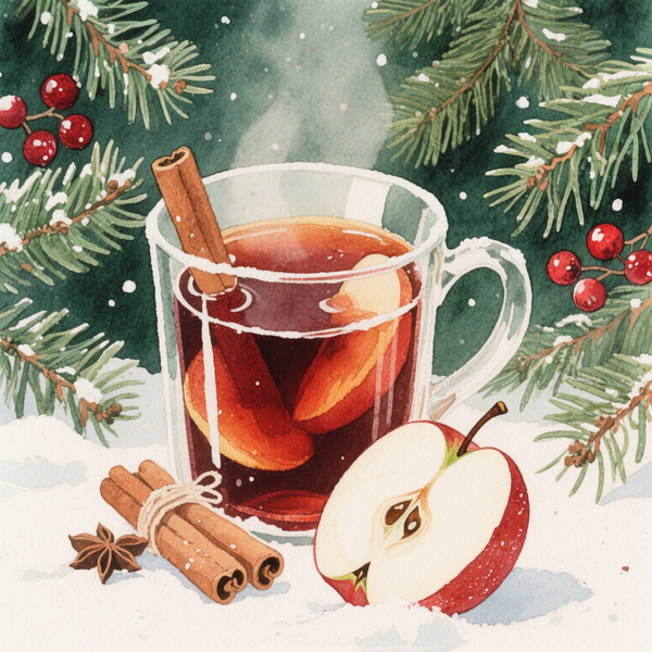 Paint by Numbers：Warm Winter Aroma Mulled Wine Whispers, the Gentle Talk of a Warm Spiced Mulled Wine in Winter DIY Paint by Numbers Kit