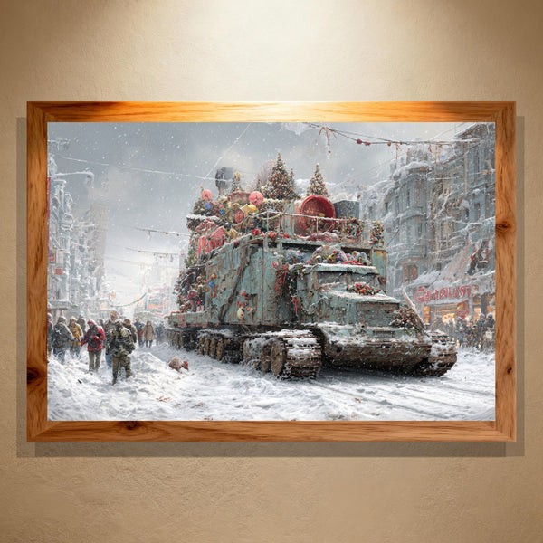 Winter Parade Paint by Numbers | Post-Apocalypse Holiday Convoy in Snow | PaintEasy