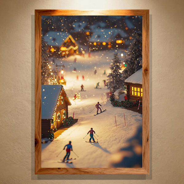 Winter Sonata Paint by Numbers | Cozy Ski Resort & Snowy Cabin Scene | Frost Luxe Collection by PaintEasy