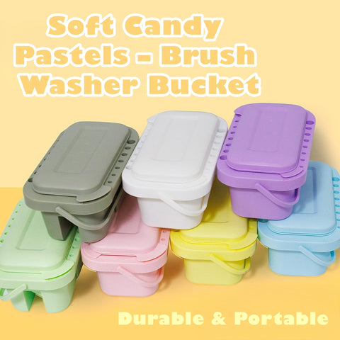 Soft Candy Pastels – Brush Washer Bucket