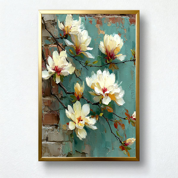 Magnolia Wall Blossoms Paint by Numbers Kit | PaintEasy