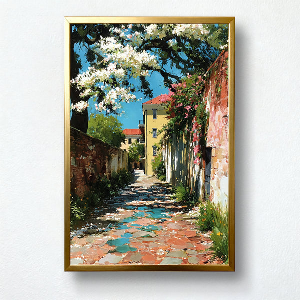 Magnolia Brick Pathway – Spring Alley Paint by Numbers Kit | PaintEasy