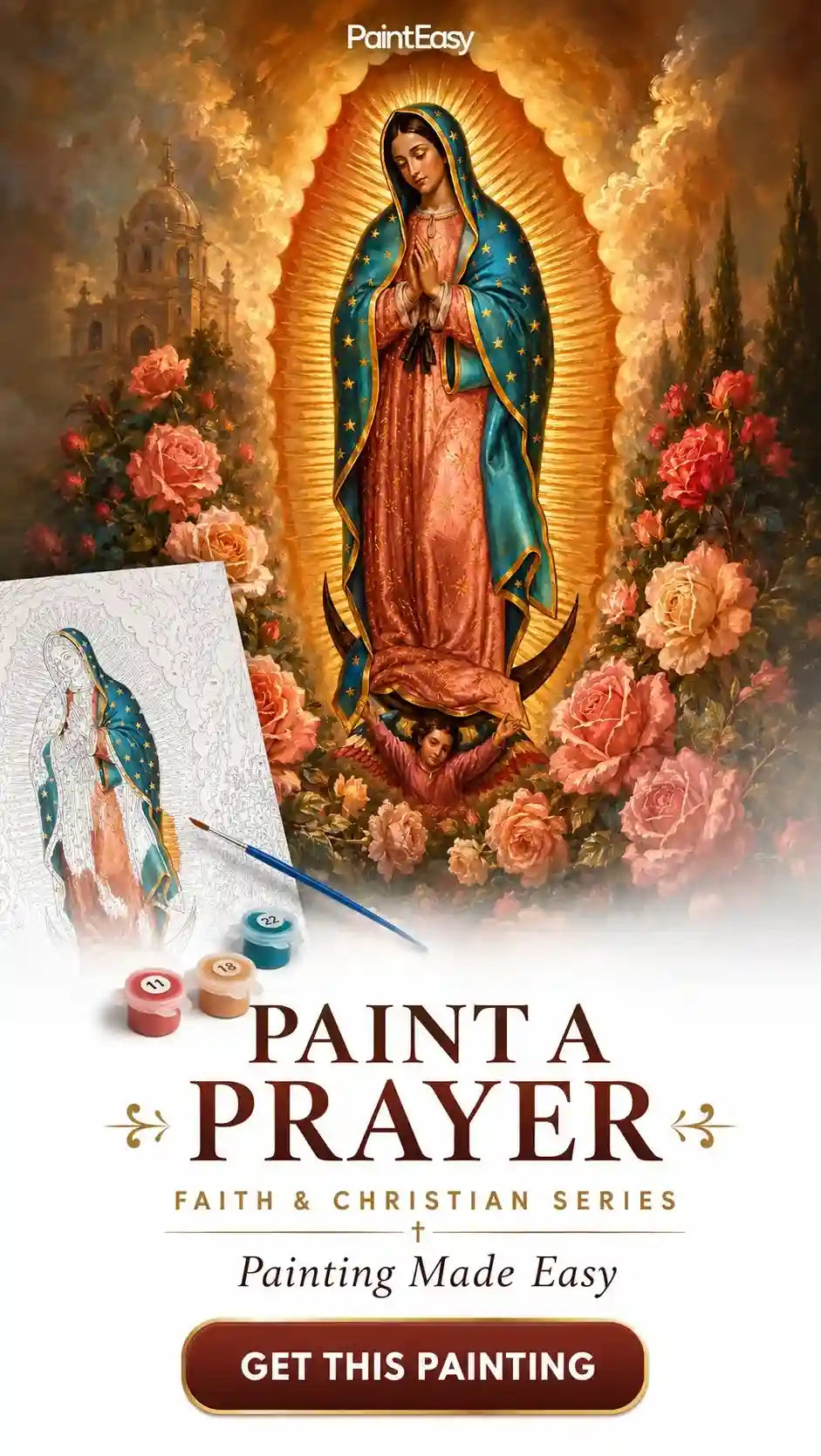 Our Lady of Guadalupe prayer paint-by-numbers kit